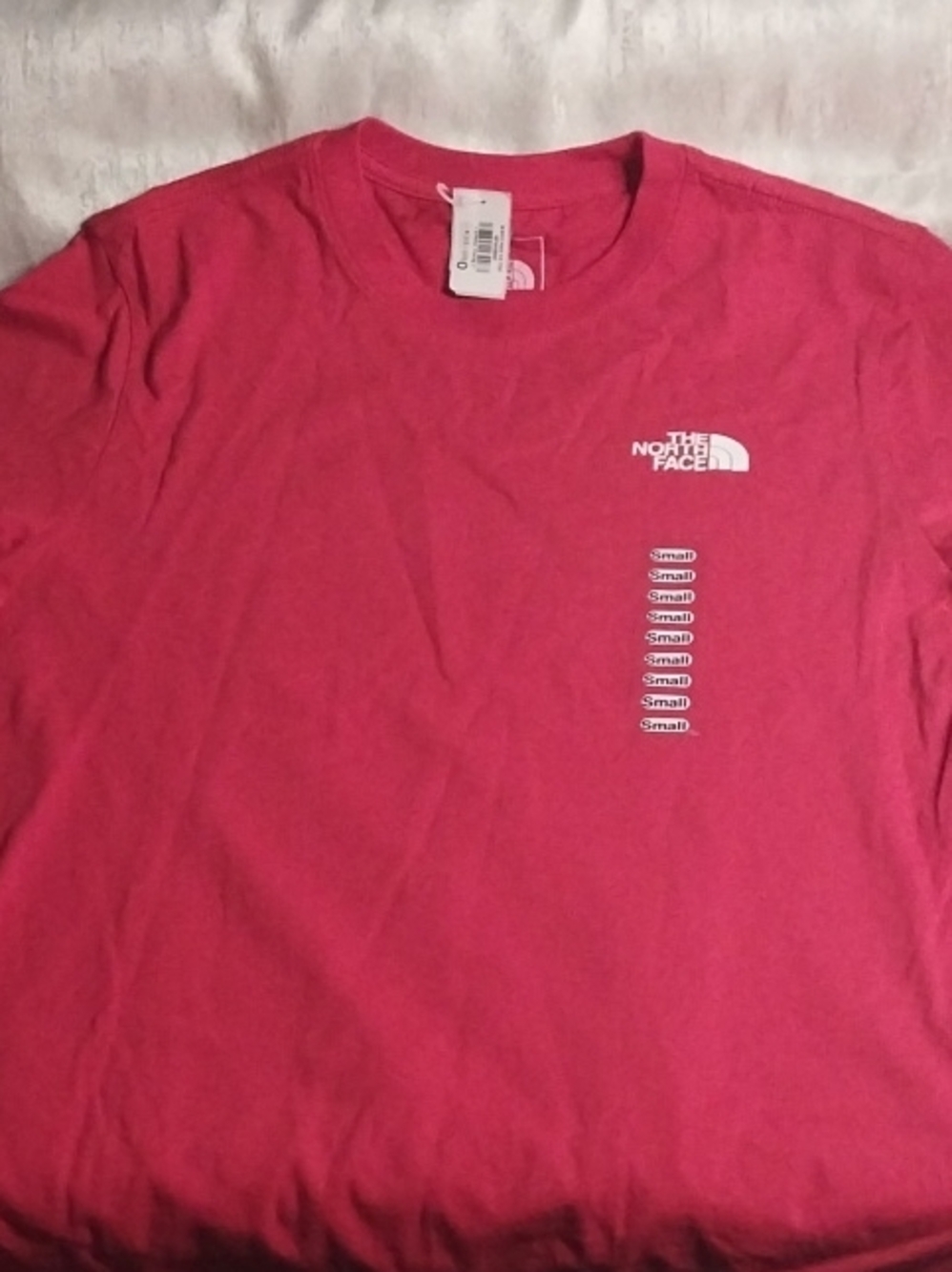 The North Face Men’s Short-Sleeve Crew T-Shirt — Red with White Logo